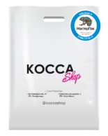 Пакет ПВД, 70 мкм, с вырубной ручкой и логотипом kocca shop