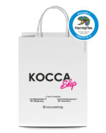 Пакет крафтовый, 35*15*45, 80 гр., крученые ручки с логотипом КОССА shop