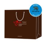 Пакет подарочный, бумажный, 35*25, 200 гр., с люверсами, ручка шнур, с логотипом Комм Пасс, Москва  