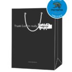 Пакет подарочный, бумажный, 30*40, 200 гр., с люверсами, ручка шнур, с логотипом Thank God I`m really happy, Москва  