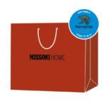 Пакет подарочный, бумажный, 55*37, 200 гр., с люверсами, ручка шнур, с логотипом Missoni Home, Москва  