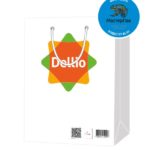 Пакет подарочный, бумажный, 30*40, 200 гр., с люверсами, ручка шнур, с логотипом DELLIO, Санкт-Петербург