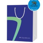 Пакет подарочный, бумажный, 30*40, 200 гр., с люверсами, ручка шнур, с логотипом Citytelecom, Санкт-Петербург